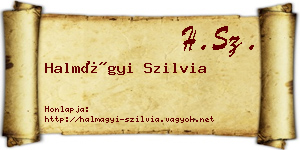 Halmágyi Szilvia névjegykártya