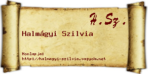 Halmágyi Szilvia névjegykártya